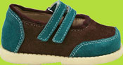 See Kai Run Sylvia Brown and Teal Suede Kids Shoes