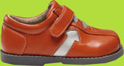 See Kai Run Augustin Orange Shoe w/Metallic Silver Accents