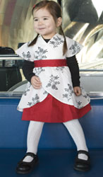 Belle Black Leather Ruffle Mary Jane for Girls 