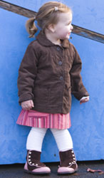 Carley Brown and Pink Suede Boots