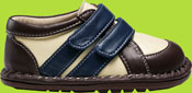 Brown, Cream and Blue Children's Shoe