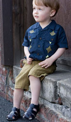 Navy Fishermans Sandals for Kids