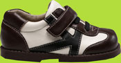 Brown and White Children's  Shoe w/Black Accents