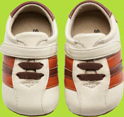 See Kai Run Alec Cream Trainer w/Orange & Brown Accents