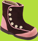 Carley Brown Suede Boot w/Pink Accents by See Kai Run