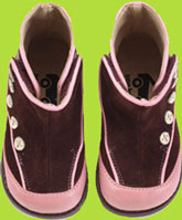 See Kai Run Carley Brown Suede Boot w/Pink Accents 