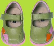 See Kai Run Hannah Leaf Green Mary Janes