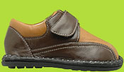 Side view of Hugh Brown and Caramel Loafer 
