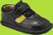 See Kai Run Landon Black Loafer With Diagonal Accents for Children