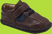 See Kai Run Landon Brown Loafer With Diagonal Accents for Children 