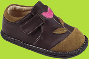 See Kai Run Maisie Brown Loafer with Pink Tulip and Moss Toe for Girls