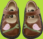 Melody Brown Kids Mary Jane w/Pink Butterfly