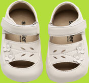See Kai Run Michelle White Sandal w/Flower 