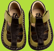 See Kai Run Ocean Olive and Black Closed Toe Sandals