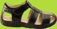 Side View of See Kai Run Rolando Classic Black Sandal 