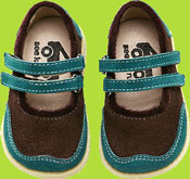 Sylvia Brown and Teal Suede Shoe