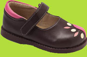 See Kai Run Taylor Brown Mary Jane With Sunburst Accents for Girls