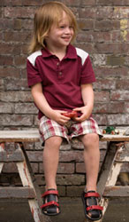 Theodore Black and Red Children's Sandals