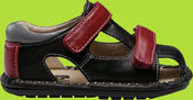 Black and Red Kids Sandals