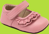 Kristine Pink Ruffle Leather Mary Jane by See Kai Run Smaller