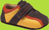 Smaller Leo Mustard, Brown and Orange Leather Shoe 