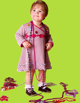 Shilav Pearl Princess Yarn Dyed Stripe Dress