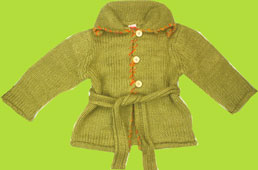 Shilav Eskimo Olive Belted Cardigan