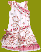 Beetlejuice Pink Floral Sleeveless Dress with belt