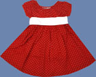 Cotton Kids Red Polka Dot Dress