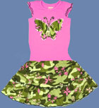 CR Kids Camo Butterfly T-shirt and Skirt