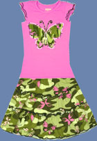 CR Kids Camo Butterfly Tank Top and Skirt