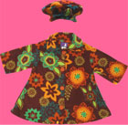Flap Happy Henna Floral Nordic Fleece Swing Coat for Kids