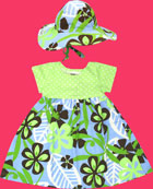 Flap Happy Cotton Dress and Floppy Hat