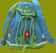 Hand and Heart Hand Crocheted Backpack