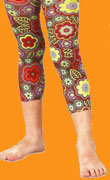 Jeffereis Socks Screen Printed Capri Tights