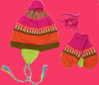 Me too Knit Hat and Mitten Set