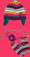 Me too Knit Hat and Mitten Set