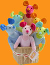 Zutano Velour Minzie Mouse Plush Toys