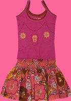 Shilav Africa printed skirt and berry shirt