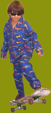 Papabear Skate Boards Flame Resistant Cotton Flannel Pajamas