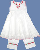 Sweet Potatoes Embroidered Petticoat and Pantaloons