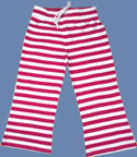 Zutano Collectibles Fuchsia/White Strip Drawstring Pants