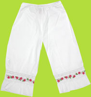 Sweet Potatoes White Bloomers with Red Embroideries