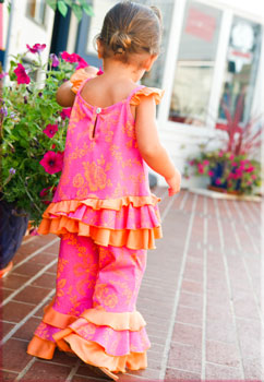 Tralala Clementine Swing Set in Fuchsia and Orange