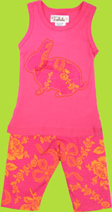 Tralala Clementine Bunny Top and Capri Leggings