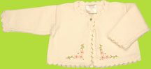 Victoria Kids Loose Daisies Knit Cardigan with Embroideries