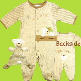 Vitamins Baby Sleepy Cowboy Bear Footie and Toy 