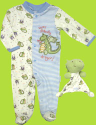 Vitamins Baby Friendly Dragon Footie w/Dragon Toy