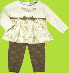 Vitamins Kids Chocolate Dot Duckling 2 Piece Set 