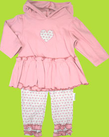 Vitamins Kids Hooded Heart Top and Legging Set 